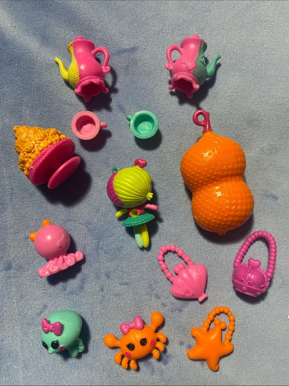 LalaLoopsy 13 Piece Set Mermaid Pets Purse Cake Tea Kettle Cup